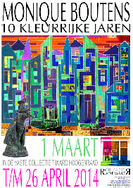 Poster Monique Boutens, 10 kleurrijke jaren